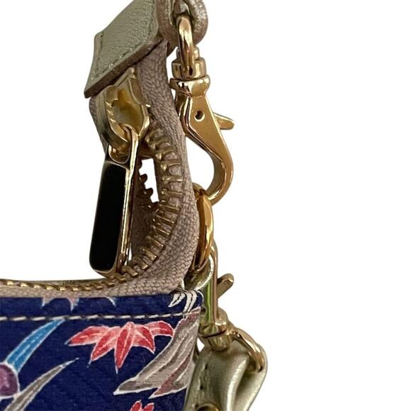 Tokyo Kimono Japanese Silk Leather one of a kind shoulder clutch purse - Picture 10 of 10